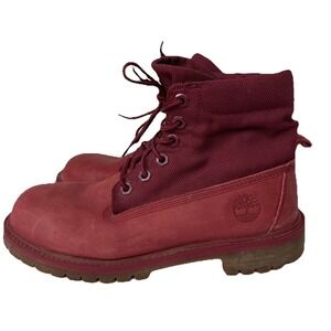 Timberland Classic Roll Top Boots Youth 4.5/Womens 6 Red